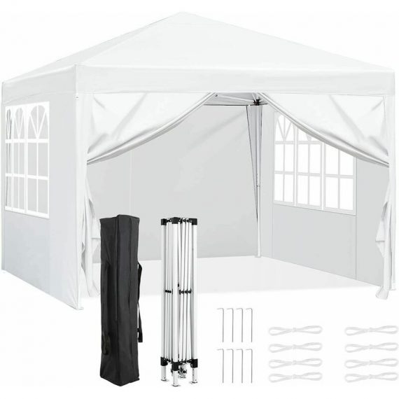 Gazebo Marquee Party Tent With Sides Waterproof Garden Patio Outdoor Canopy 3x3m - Bamny 1013771 702735781956