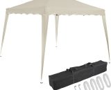 Pavilion 3x3m Gazebo Marquee Awning uv Protection 50+ Water-resistant Foldable Bag Folding Capri Party Tent Garden Patio Festival Pop Up Tent Beige 105734 4250525351798