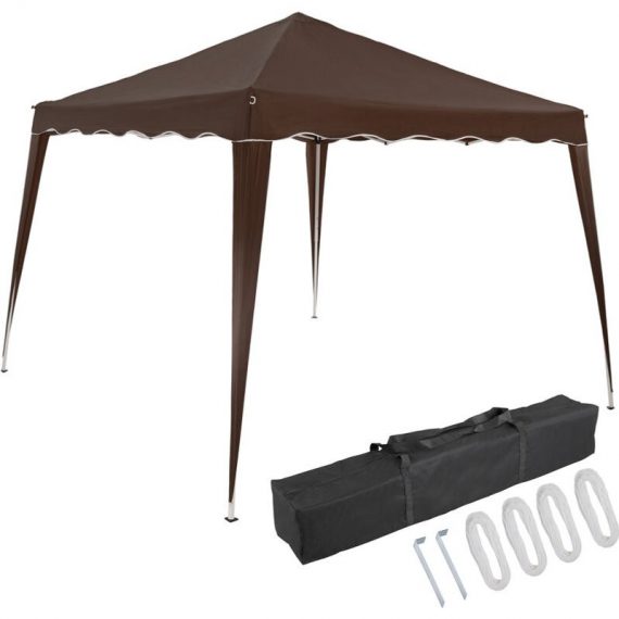 Pavilion 3x3m Gazebo Marquee Awning uv Protection 50+ Water-resistant Foldable Bag Folding Capri Party Tent Garden Patio Festival Pop Up Tent Dark 100385 4250525305715
