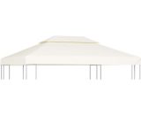 Gazebo Cover Canopy Replacement 310 g / m Cream White 3 x 4 m - White MM-0785
