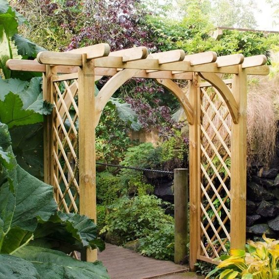 Forest Large Ultima Wooden Garden Pergola Arch 8' x 4' - Pressure treated LUPARCHHD 5013053183731