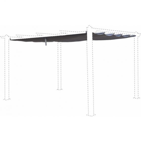 Alice's Garden - Grey canopy roof for 3x4m Condate gazebo - pergola replacement canopy, replacement canopy - Grey PGA3X4ROOFGY 3760247268621