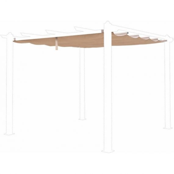 Beige canopy roof for 3x3m Condate gazebo - pergola replacement canopy, replacement canopy - Beige PGA3X3ROOFBG 3760287185155
