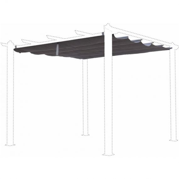 Grey canopy roof for 3x3m Condate gazebo - pergola replacement canopy - Grey PGA3X3ROOFGY 3760247268591