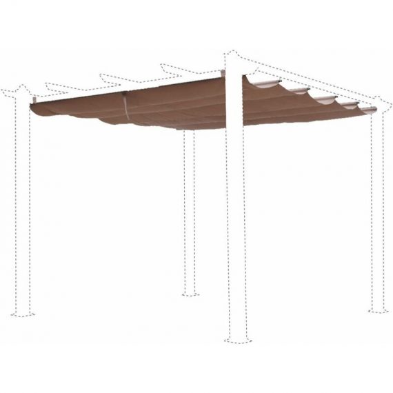 Taupe canopy roof for 3x3m Condate gazebo - pergola replacement canopy, replacement canopy - Beige-brown PGA3X3ROOFBN 3760247268614