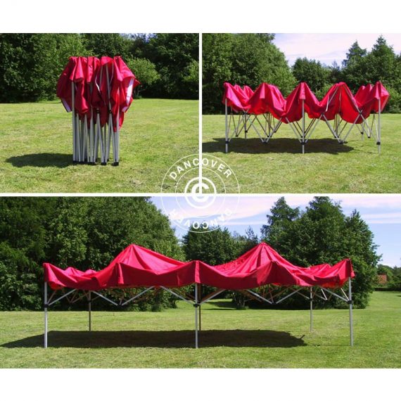 Dancover - Pop up gazebo FleXtents Pop up canopy Folding tent pro Steel 3x6 m Red - Red 5715233011123 5715233011123