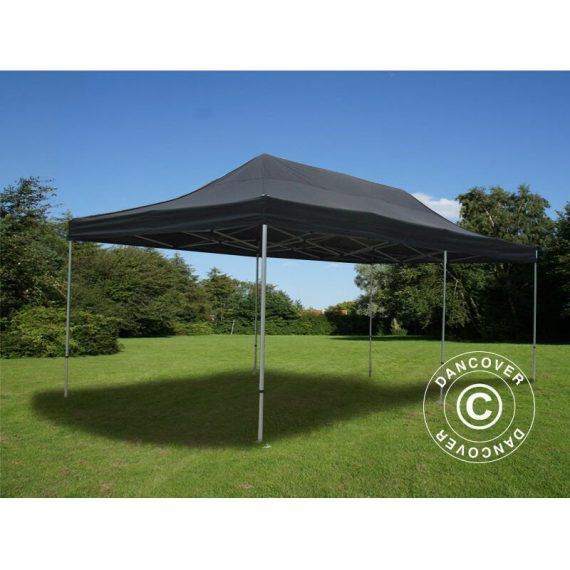 Dancover - Pop up gazebo FleXtents Pop up canopy Folding tent Steel 4x8 m Black, incl. 6 decorative curtains - Black 5710828889736 5710828889736