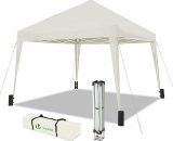 3x3m Pop Up Gazebo with 4 Leg Weight Bags, Folding Party Tent for Garden Outdoor, White - Vounot 6006189621403 8431252020768