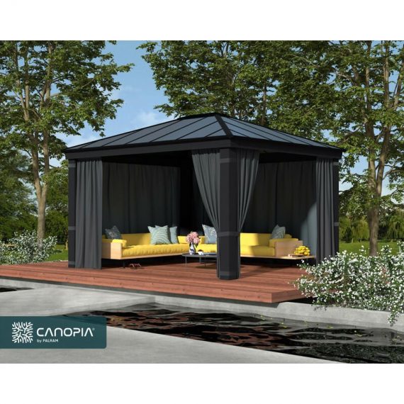 Palram-canopia - Canopia - Curtain Set for Dallas 3.6 x 4 Garden Gazebo 706596 7290108602678