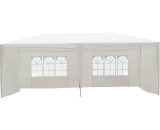 Outsunny 6 x 3 m Party Tent Gazebo Marquee Outdoor Patio Canopy Shelter with Windows and Side Panels White 840-062WT 5055974824027