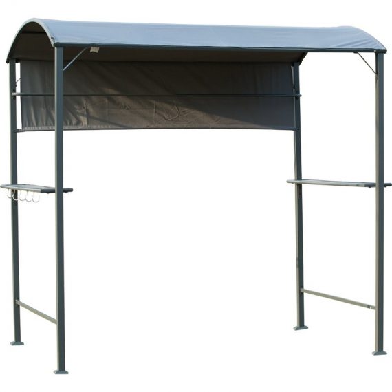 Outsunny Metal Frame Outdoor BBQ Canopy Grey 84C-174 5056029891391