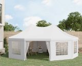 Outsunny 8.9x6.5 m Waterproof Marquee Canopy-White 01-0006-002 5056029890301