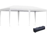 Outsunny Pop Up Gazebo, Double Roof Foldable Canopy Tent, Wedding Awning Canopy w/ Carrying Bag, 6 m x 3 m x 2.65 m, White 84C-118V01 5056534552480