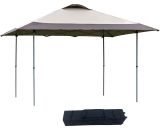 Outsunny 4 x 4m Pop-up Canopy Gazebo Tent with Roller Bag & Adjustable Legs Outdoor Party, Steel Frame, Brown 84C-247CF 5056399144622