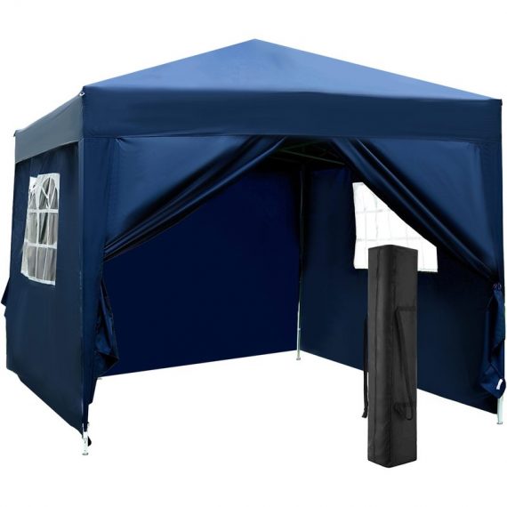 Outsunny Pop Up Gazebo Marquee, size (3m x 3m)-Blue 100110-067B 5060265996413