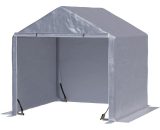 Outsunny 2 x 2m Garden Garage Storage Tent Galvanized Steel Outdoor Carport Gazebo Waterproof UV-Resistant - Grey 84C-140 5056399135637