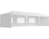 Outsunny 9 x 3m Garden Gazebo Marquee Party Wedding Tent Canopy - White 840-063V01WT 5056602964603