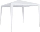 Outsunny 2.7m x 2.7m Garden Gazebo Marquee Party Tent Wedding Canopy Outdoor(White) 01-0193 5060265999148