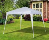 Outsunny 3 x 3 m Canopy Tent Slant Leg Pop Up Gazebo w/ Carry Bag, Height Adjustable Party Tent Instant Event Shelter for Garden, Patio, White 84C-075WT 5056029889923