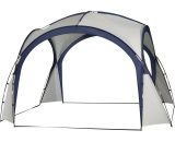 Outsunny 3.5 x 3.5M Gazebo Marquee Tent Outdoor Tarp Shelter Garden Party Event Shelter Patio Spire Arc Pavilion Camp Sun Shade, Cream and Blue 84C-110 5056029830857