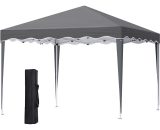 Outsunny 3 x 3m Pop Up Gazebo, Outdoor Camping Gazebo Party Tent with Carry Bag 84C-263V04GY 5056725371234