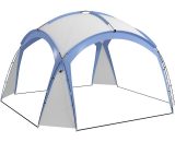 Outsunny 3.5 x 3.5M Camping Gazebo, Outdoor Event Shelter Dome Tent Garden Sun Shelter Patio Spire Arc Pavilion Camp Sun Shade, Light Blue 84C-110V00LB 5056725382049