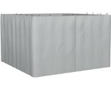 Outsunny 4 Pack Universal Gazebo Replacement Sidewalls Privacy Panel for Most 3 x 4m Gazebo Canopy Pavillion Outdoor Shelter Curtains Light Grey 84C-226V01LG 5061025016334