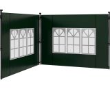 Outsunny Gazebo Side Panels, Sides Replacement with Window for 3x3(m) or 3x6m Gazebo Canopy, 2 Pack, Green 84C-533V01DG 5056725386634