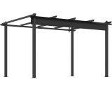 Outsunny 3 x 4m Aluminium Pergola with Retractable Roof, Garden Gazebo Canopy Sun Shade Shelter for Grill, Patio, Deck 84C-478V01CG 5056725501785