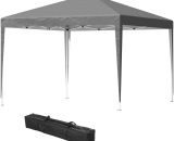 Outsunny 3 x 3 m Garden Pop Up Gazebo Marquee Party Tent Wedding Canopy, Height Adjustable with Carrying Bag, Grey 840-158V00GY 5056725395100