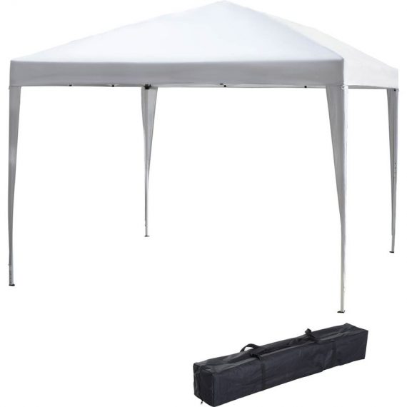 Outsunny 3 x 3 meter Garden Heavy Duty Pop Up Gazebo Marquee Party Tent Folding Wedding Canopy-White 840-158WT 5056029847510